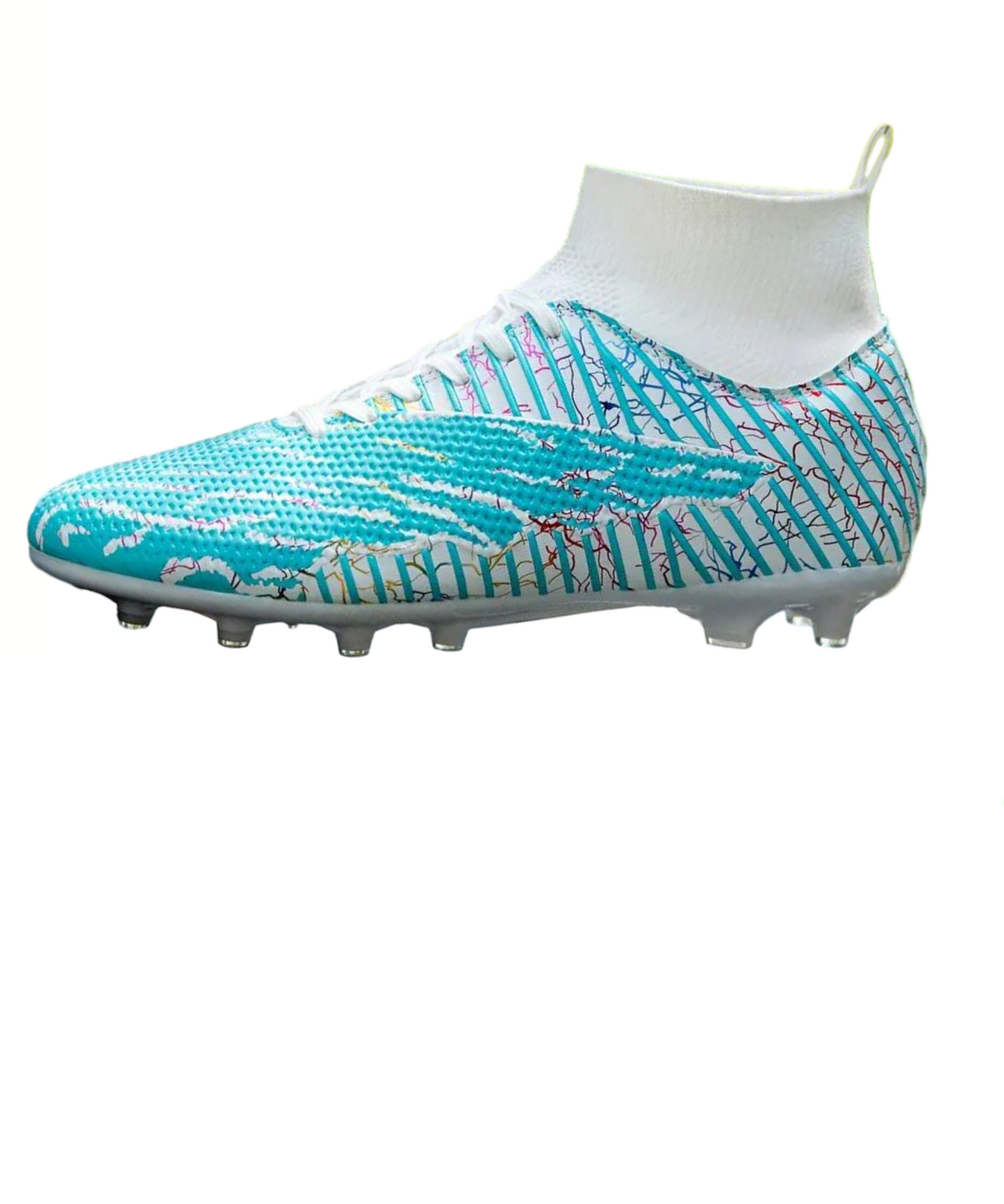 Zapatos De Fútbol Tacos para mujer Transpirables De Caña Alta, Zapatos De Fútbol Profesionales Antideslizantes Para Terreno Firme Para Competición De Adiestramiento Interior Y Exterior