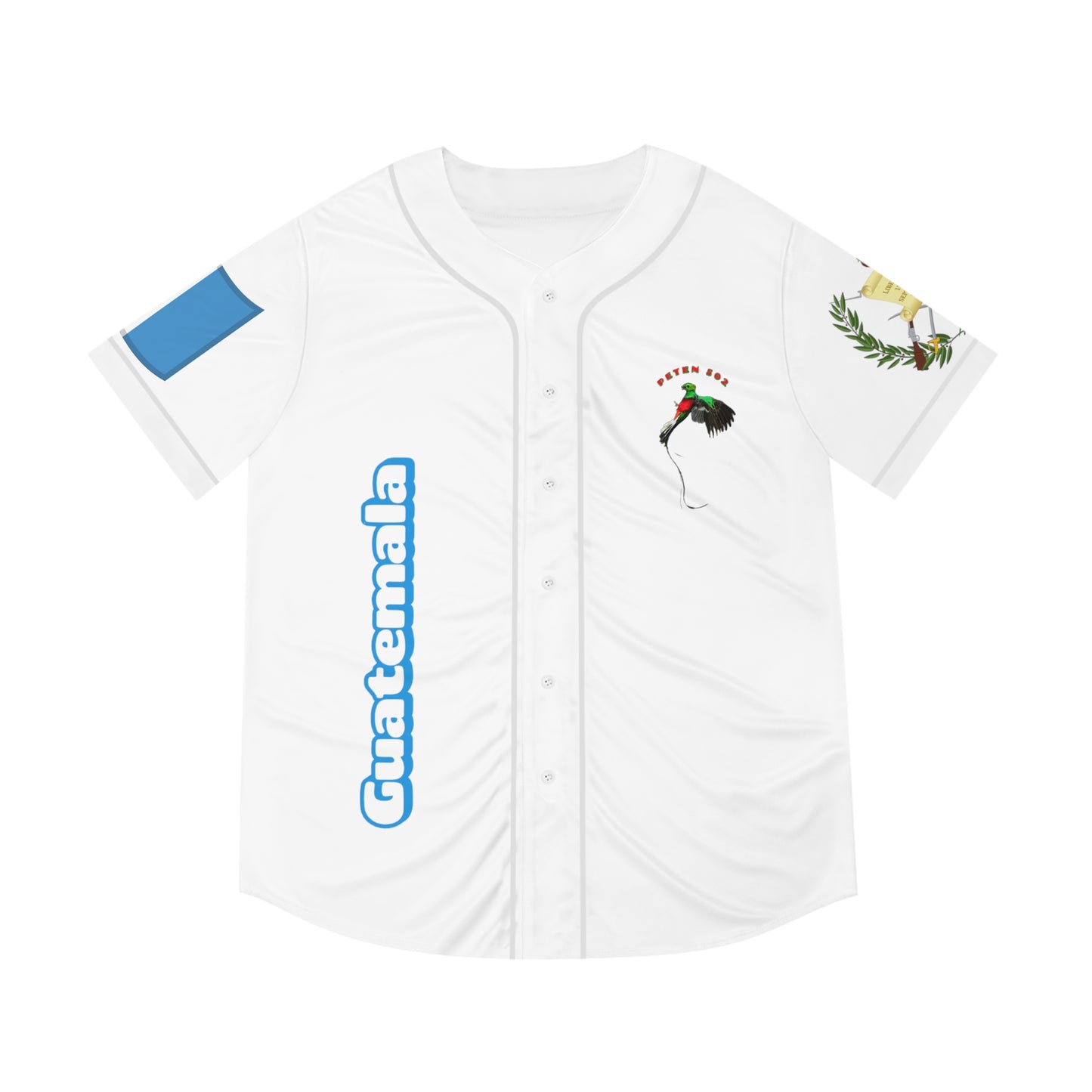 Men's Baseball Jersey (AOP) Camiseta de béisbol de Guatemala personalizada para hombres y mujeres, camiseta de orgullo guatemalteco