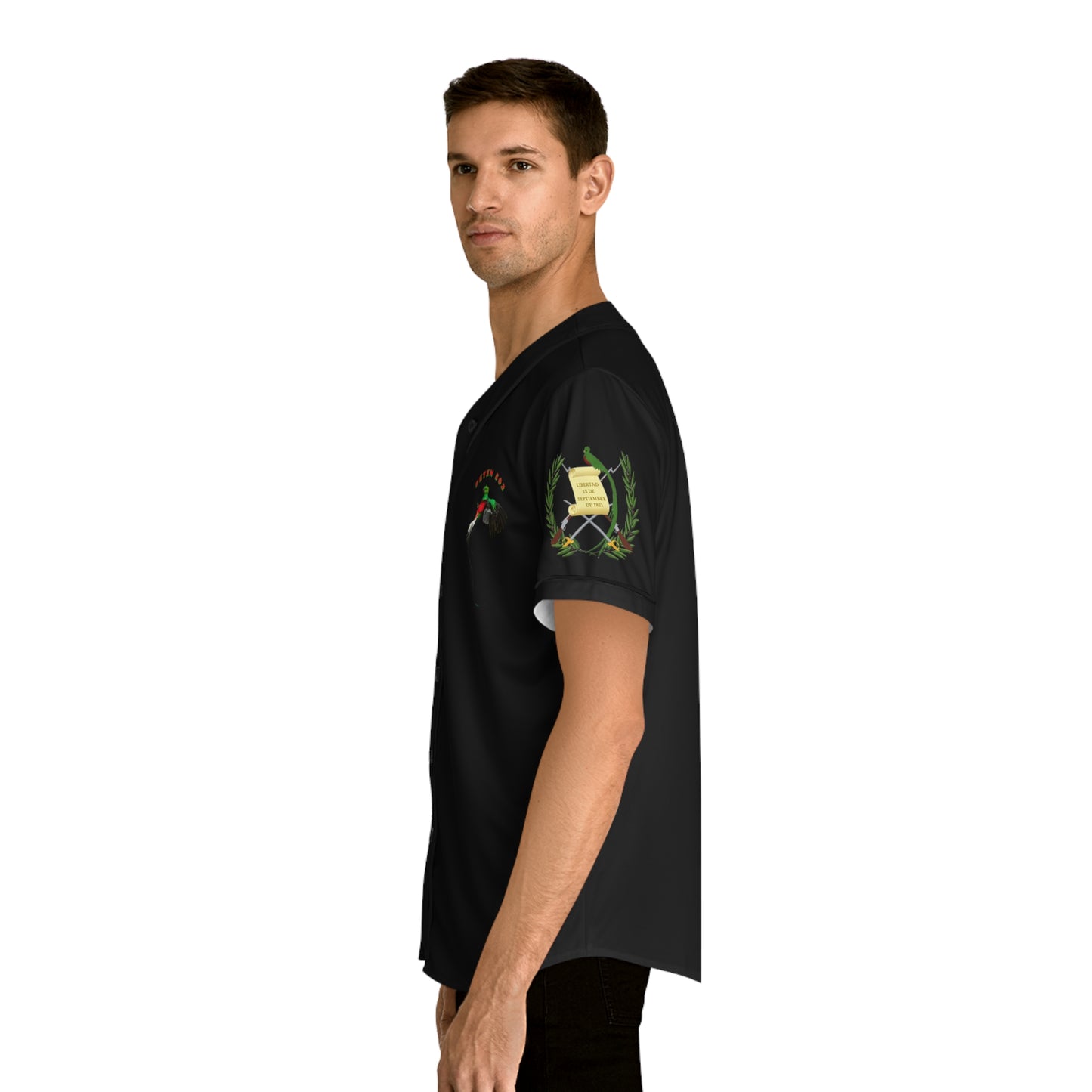 Men's Baseball Jersey (AOP) Camiseta de béisbol de Guatemala personalizada para hombres y mujeres, camiseta de orgullo guatemalteco