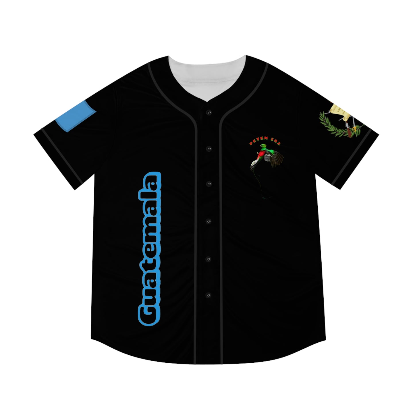 Men's Baseball Jersey (AOP) Camiseta de béisbol de Guatemala personalizada para hombres y mujeres, camiseta de orgullo guatemalteco