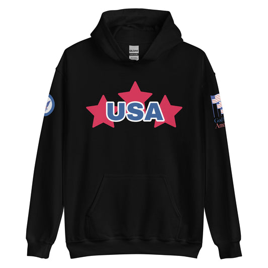 Sudadera con capucha unisex Sudaderas gráficas con capucha para hombre, diseño patriótico de Estados Unidos, manga larga, con bolsillo