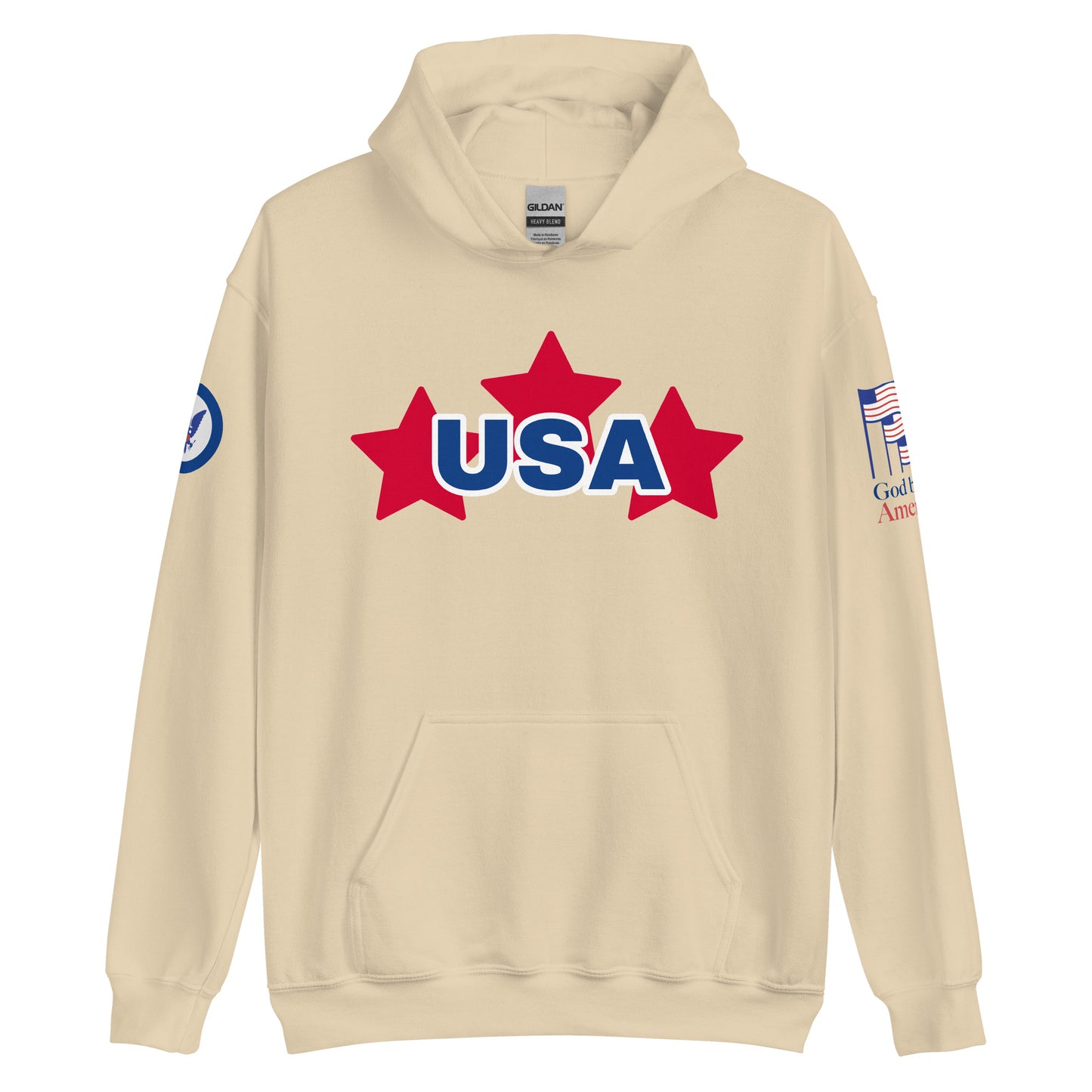 Sudadera con capucha unisex Sudaderas gráficas con capucha para hombre, diseño patriótico de Estados Unidos, manga larga, con bolsillo