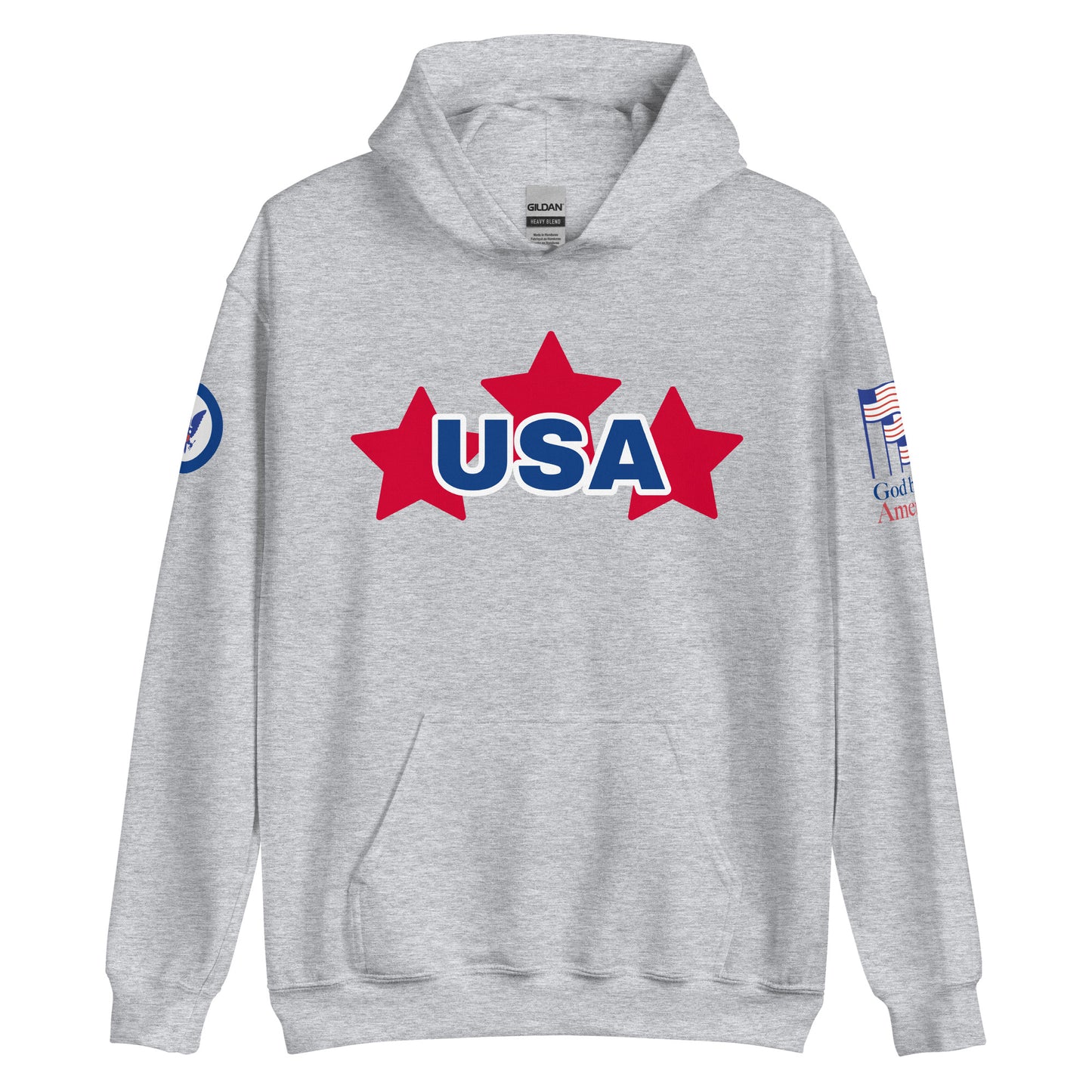 Sudadera con capucha unisex Sudaderas gráficas con capucha para hombre, diseño patriótico de Estados Unidos, manga larga, con bolsillo